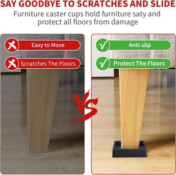 Ezprotekt 2” Non Slip Furniture Pads Coasters for Hardwoods ... - Image 5