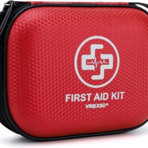 Mini First Aid Kit - 150 Piece Small Waterproof Hard Shell M...