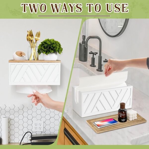 Set of 2 Paper Towel Dispenser Wall Mount, Paper Towel Holde... - Image 6