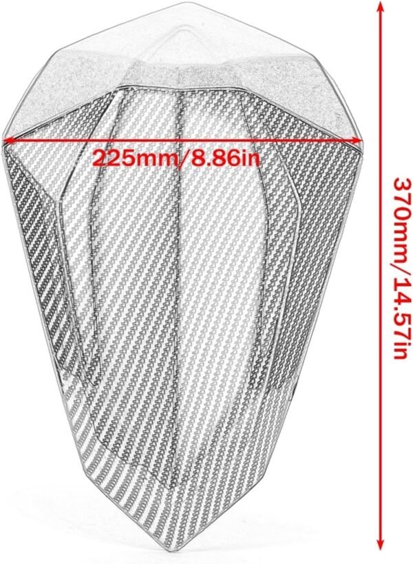 Motorcycle Pillion Passenger Rear Seat Cover Cowl Fairing Fi... - Image 6