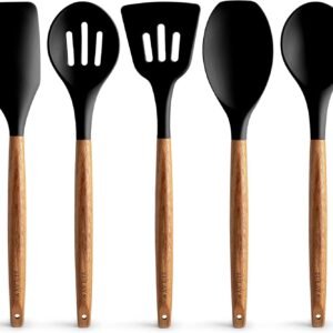Zulay Kitchen Non-Stick Cooking Utensils Set with Authentic ...