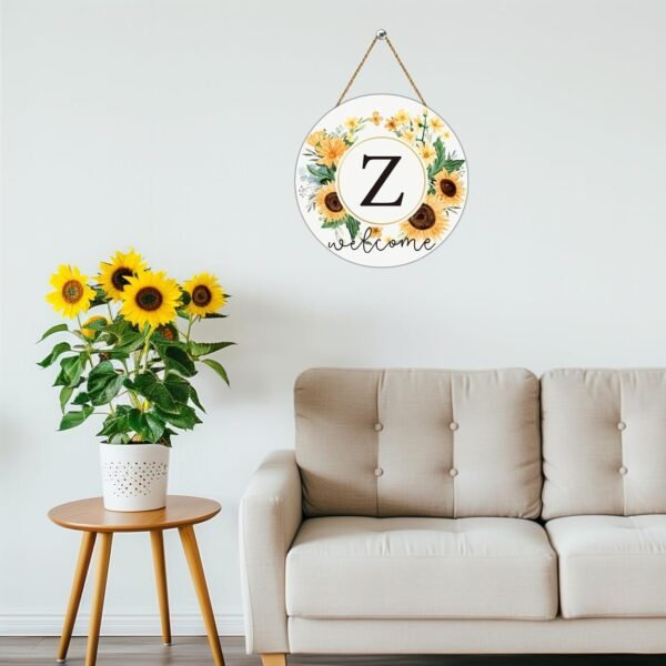 Sunflower Decor Monogram Letter Z Wreaths for Front Door Wre... - Image 5