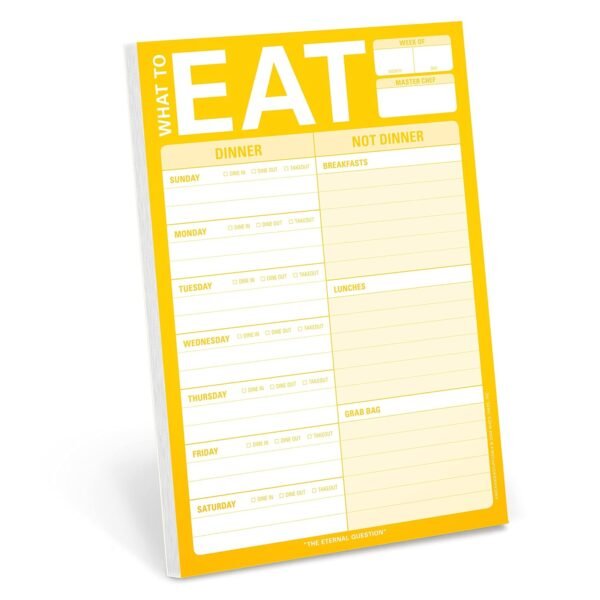 Knock Knock What to Eat Pad Meal Planning Pad, 6 x 9-inches ...