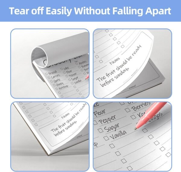 Rainbam Magnetic Notepads for Fridge 4 Pack - Shopping, To-D... - Image 8