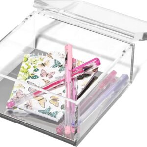 OfficeGoods Acrylic Desk Organizer w/Silver Base – Functiona...