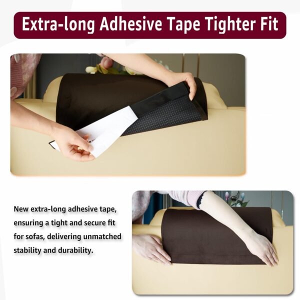 Recliner Headrest Covers Protector,Non Slip Soft Velvet Recl... - Image 6