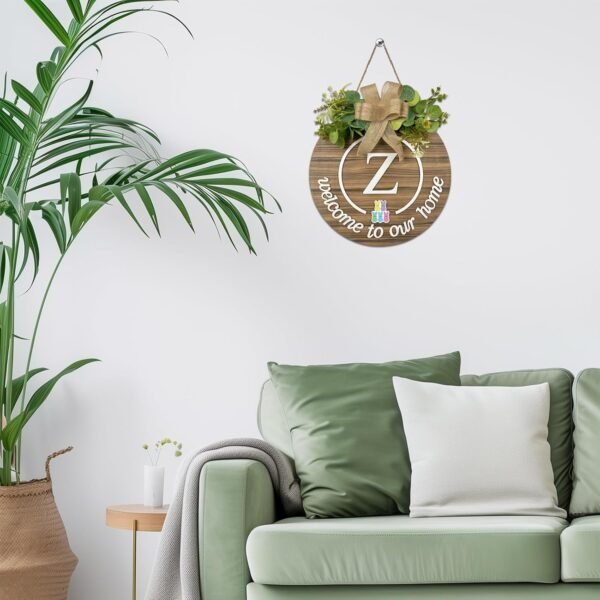 Interchangeable Seasonal Monogram Letter Z Welcome Sign Fron... - Image 6