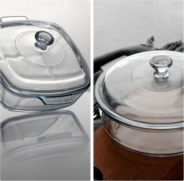 NUTRIUPS Small Glass Casserole Dish with Lid Oven Safe Casse... - Image 6