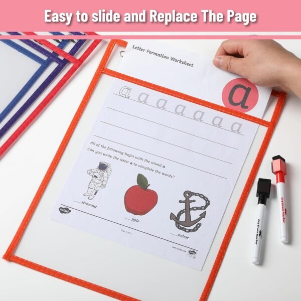 Mr. Pen- Dry Erase Pocket Sleeves, 6 Pack, 10"x14", Sunset C... - Image 5