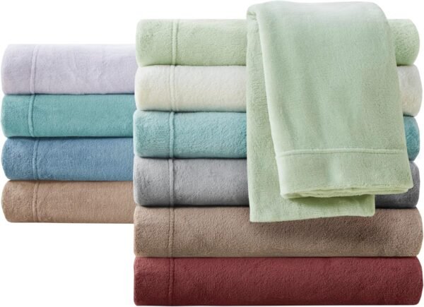 True North by Sleep Philosophy Plush Sheet Set Queen, Solid ... - Image 10