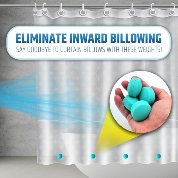 Powerful Anti-Billowing Magnetic Shower Curtain Weights for ... - Image 2