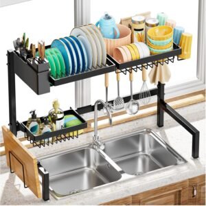YKLSLH Over The Sink Dish Drying Rack 2 Tiers, for All Sinks...