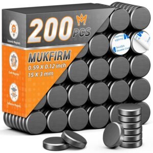 200 Pack Strong Craft Magnets for Fridge, Ceramic Magnet for...