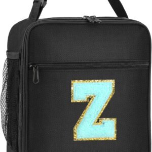 SANBADA Initial Insulated Lunch Bag, Lunch Box with Initial ...