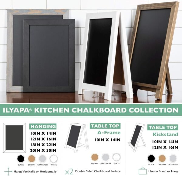 Ilyapa Rustic Wooden Magnetic Kitchen Chalkboard Sign - 20x3... - Image 7