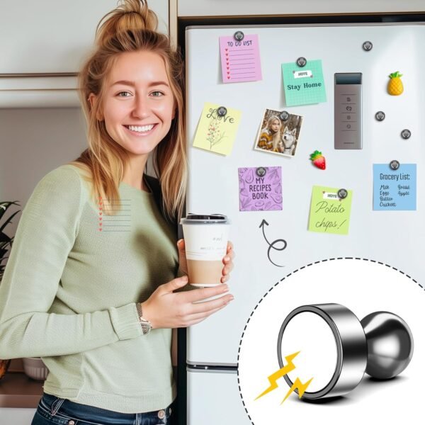 FINDMAG 200Pcs Black Fridge Magnets, Strong Magnets for Whit... - Image 4