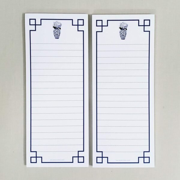 Blue & White Refrigerator NOTEPADS with Ming Vase, White Flo...