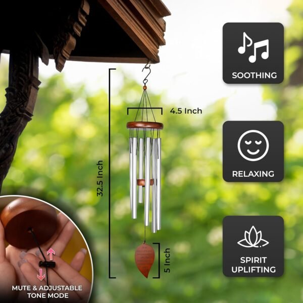 Best Memorial Wind Chimes for Outside - 32.5" Sympathy Wind ... - Image 2