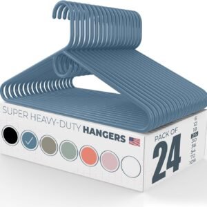 Made in USA Super Heavy Duty Plastic Clothes Hangers Bulk, 2...