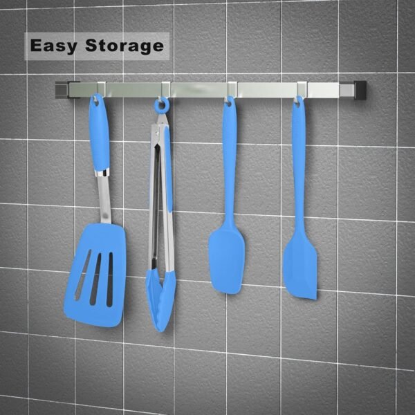 Silicone Spatulas Set Turners Tongs Cooking Utensils Set Hig... - Image 4