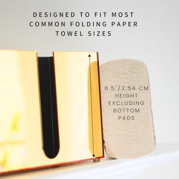 Paper Towel Dispenser Countertop, Gold Paper Towel Holder Co... - Image 3