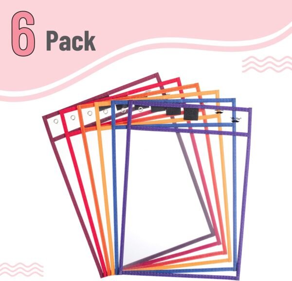 Mr. Pen- Dry Erase Pocket Sleeves, 6 Pack, 10"x14", Sunset C... - Image 2