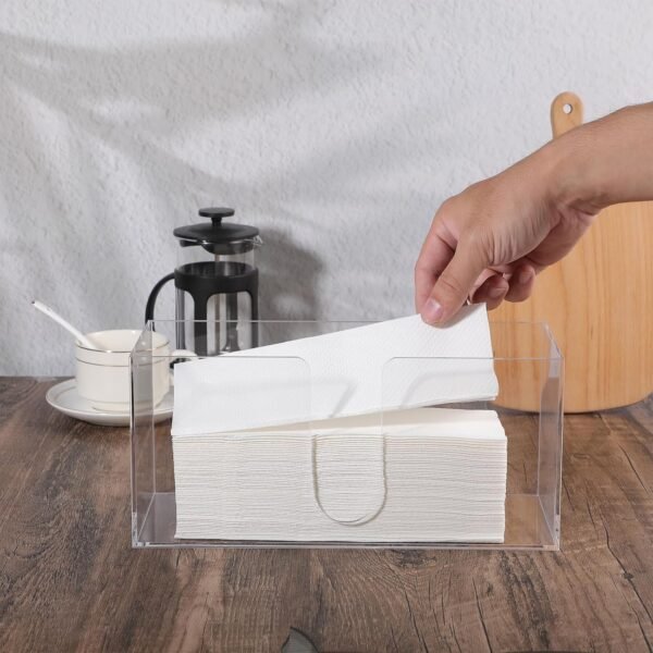 2 Pack Acrylic Countertop Paper Towel Dispenser, Folded Pape... - Image 4