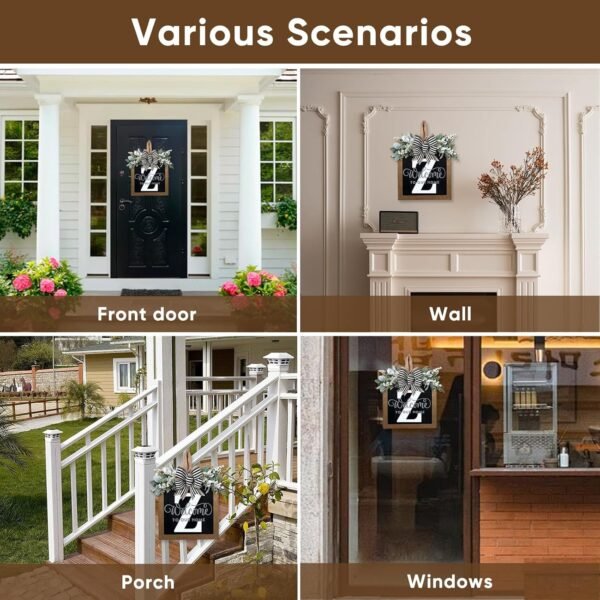 Ultra Large 14'' Last Name All Year Round Front Door Wreath ... - Image 2