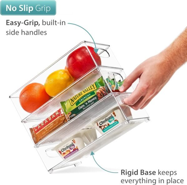 Sorbus Stackable Refrigerator Organizer Bins - Clear Storage... - Image 5