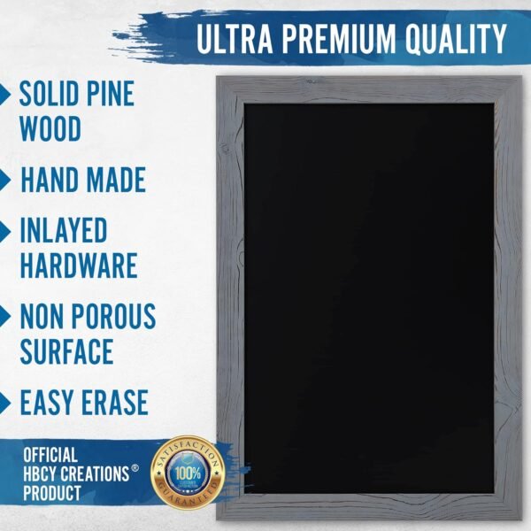 HBCY Creations Rustic Grey Magnetic Wall Chalkboard, Extra L... - Image 4
