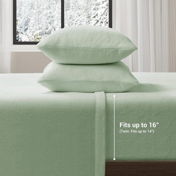 True North by Sleep Philosophy Plush Sheet Set Queen, Solid ... - Image 5
