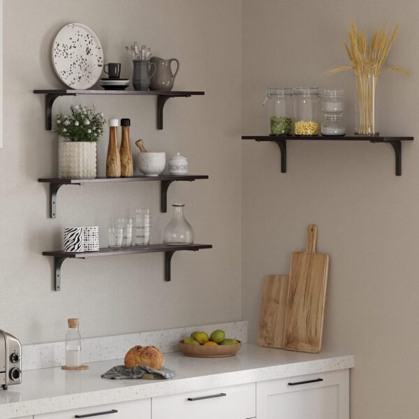 DINZI LVJ Long Wall Shelves, 23.6 Inch Wall Mounted Shelves ... - Image 5