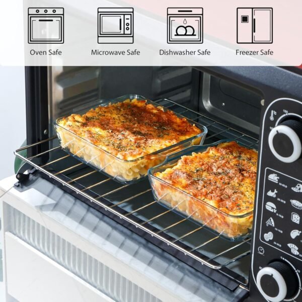 NUTRIUPS 6x6 Baking Dish 2-pack, Square Glass Baking Dish fo... - Image 7