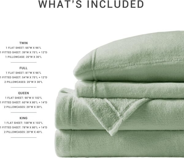 True North by Sleep Philosophy Plush Sheet Set Queen, Solid ... - Image 6