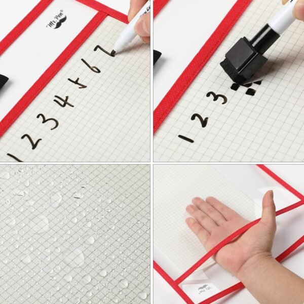 Mr. Pen- Dry Erase Pocket Sleeves, 6 Pack, 10"x14", Sunset C... - Image 7