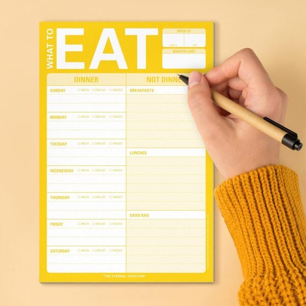 Knock Knock What to Eat Pad Meal Planning Pad, 6 x 9-inches ... - Image 5
