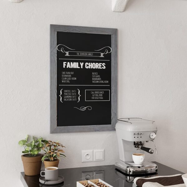 HBCY Creations Rustic Grey Magnetic Wall Chalkboard, Extra L... - Image 6