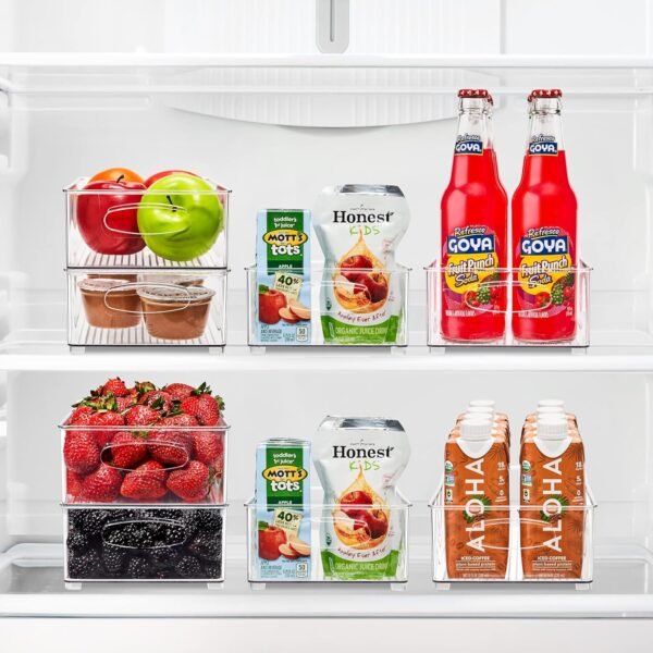 Sorbus Stackable Refrigerator Organizer Bins - Clear Storage... - Image 2