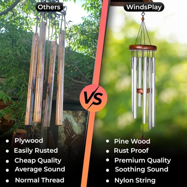 Best Memorial Wind Chimes for Outside - 32.5" Sympathy Wind ... - Image 5