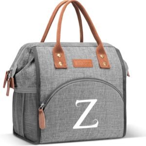 Initial Lunch Bag Women Insulated Lunch Box Wide-Open Lunch ...