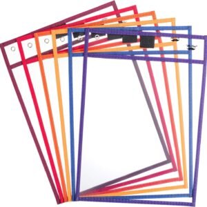 Mr. Pen- Dry Erase Pocket Sleeves, 6 Pack, 10"x14", Sunset C...