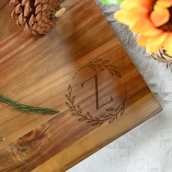 Personalized Cutting Board, 16 x 11" Monogram Initials Solid... - Image 2