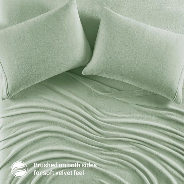 True North by Sleep Philosophy Plush Sheet Set Queen, Solid ... - Image 3