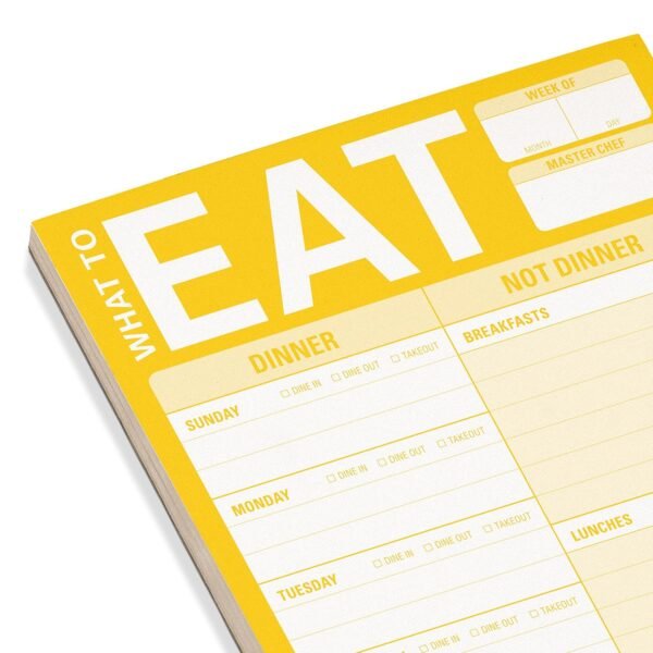 Knock Knock What to Eat Pad Meal Planning Pad, 6 x 9-inches ... - Image 3