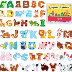 JoyCat Fridge Magnets for Toddlers – 26 Cute Animals & Upper...